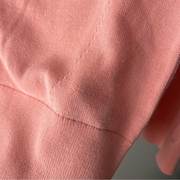 WHBM Peach Pink Short Knit Button Down Sweater Size Small - Picture 4 of 6